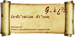 Grünblat Énok névjegykártya
